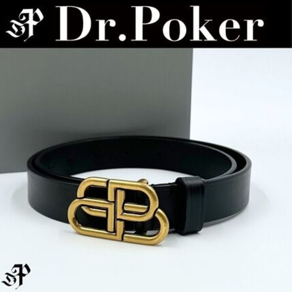 【美品】Balenciaga BBロゴ レザー ベルト