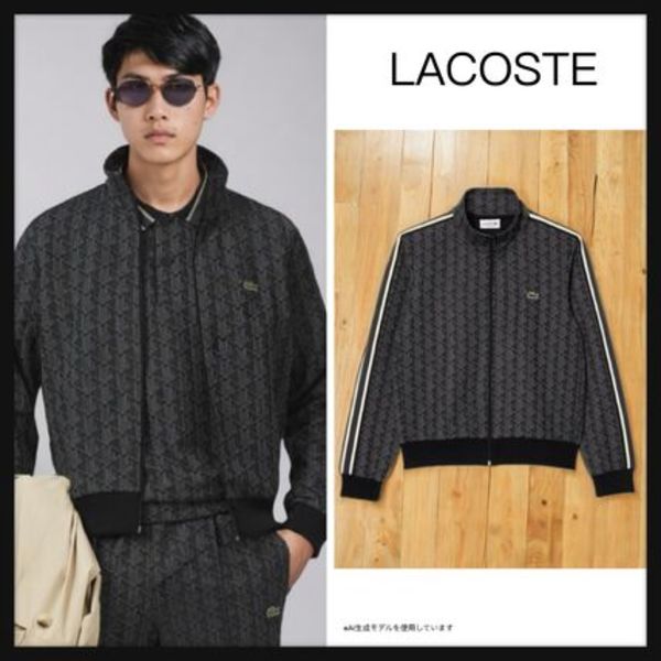 【LACOSTE】Paris ジップアップ ジャカード トラックジャケット