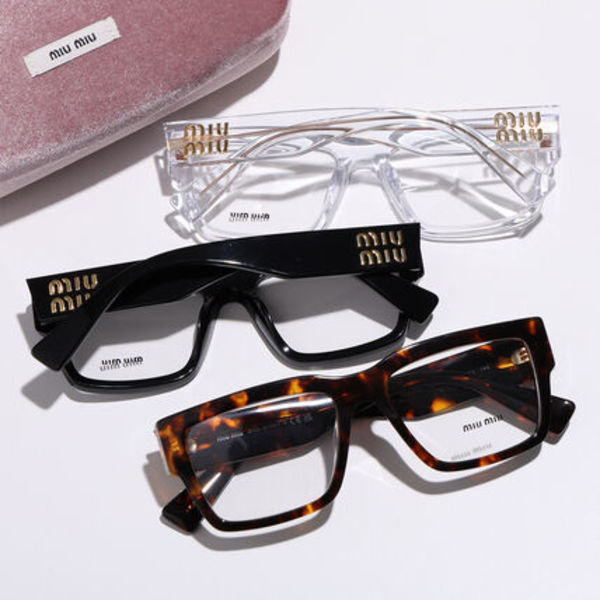 MIUMIU メガネ 0MU 02XV クリアフレーム スクエア ウェリントン