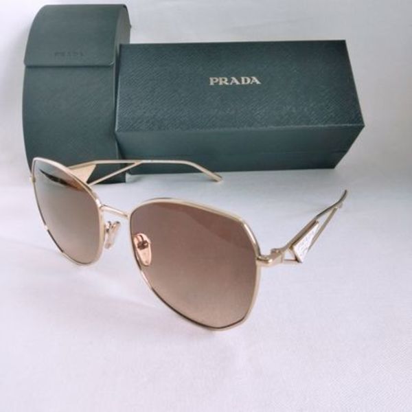 PRADA プラダ シンボル サングラス トライアングルロゴ ゴールド