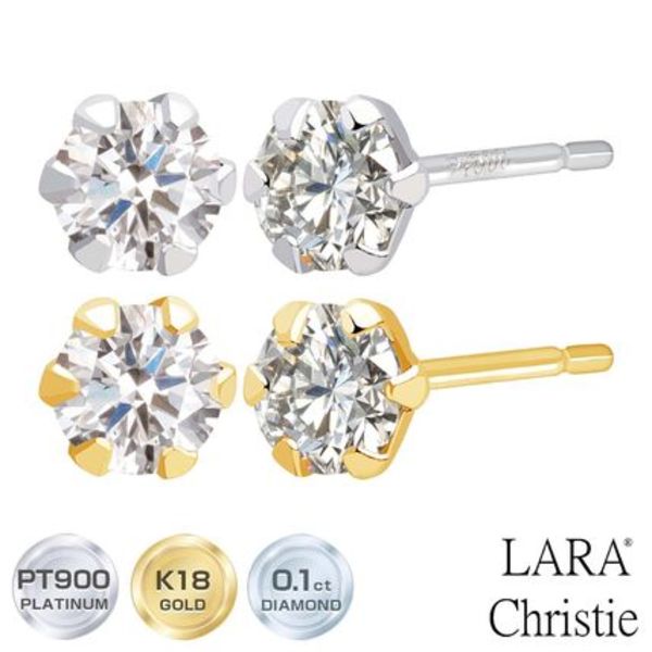 LARA Christie  ダイヤモンド 0.1ct プラチナ ピアス lp71-0002