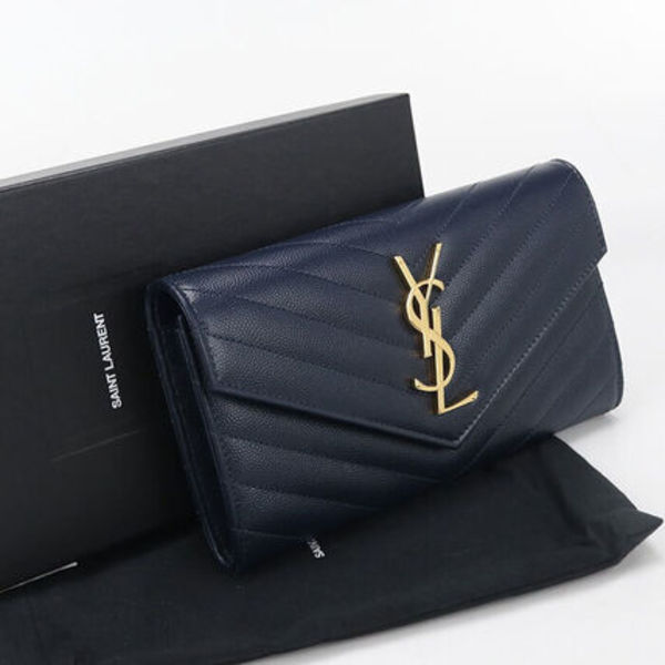 SAINT LAURENT 長財布二折 372264【ランク:A】