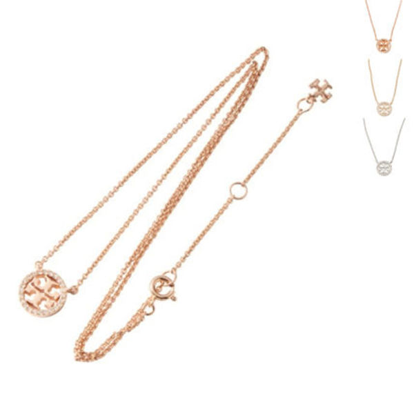 TORY BURCH ネックレス ロゴ デリケート ペンダント MILLER PAVE