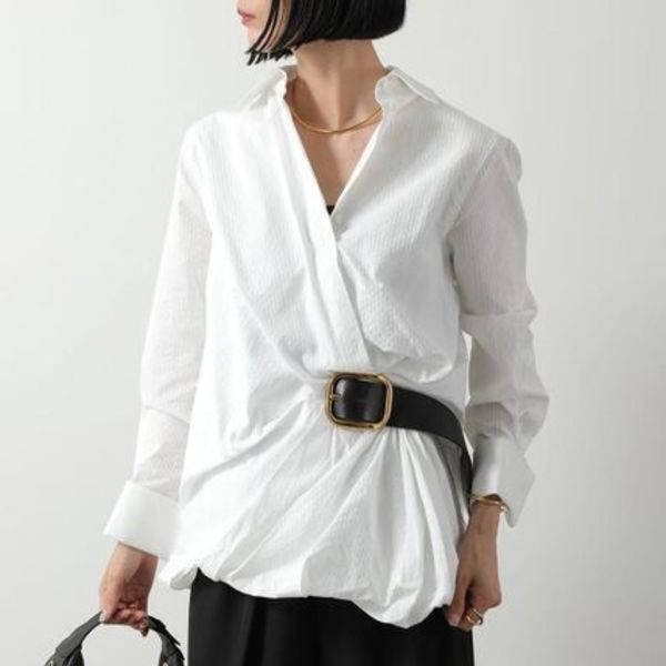 LOEWE シャツ S540Y05XAF 長袖 ブラウス ベルト付き