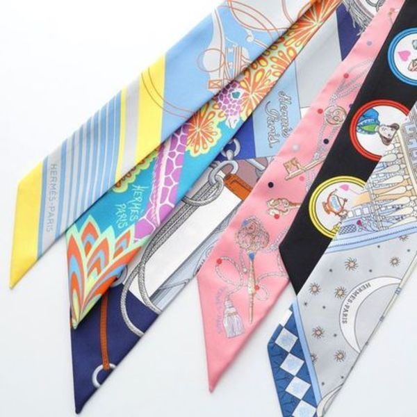 HERMES ツイリー スカーフ TWILLY シルク バンダナ ロゴ