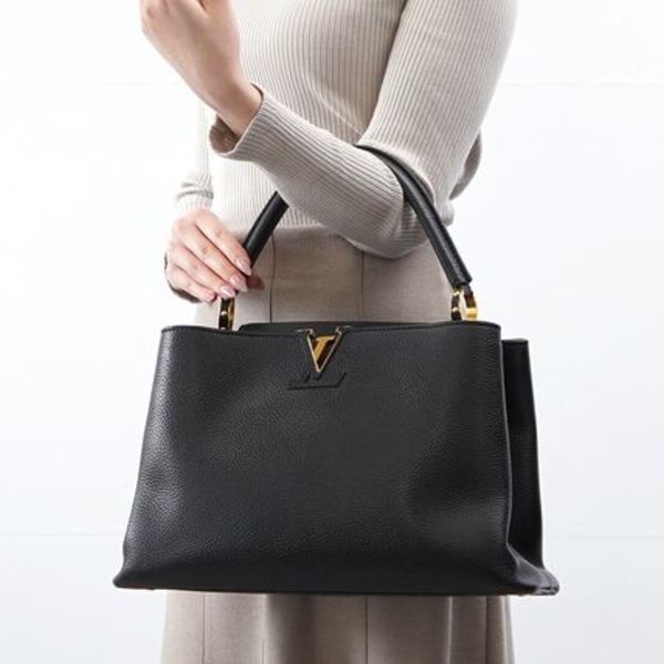 【美品】Louis Vuitton カプシーヌMM トリヨンレザー バッグ  黒
