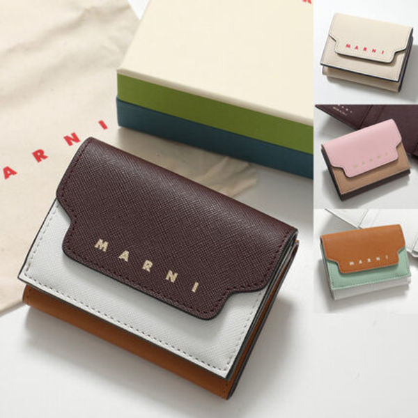 MARNI 三つ折り財布 PFMO0125 LV520 ロゴ