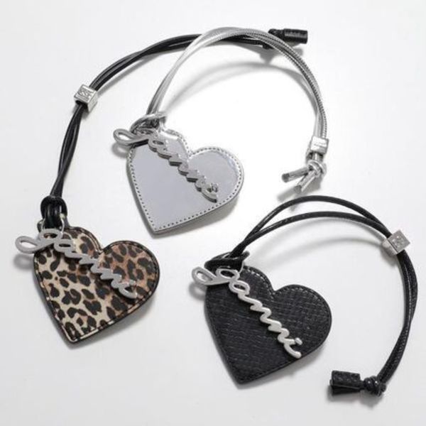 GANNI バッグチャーム Bou Heart  Mirror Print キーホルダー