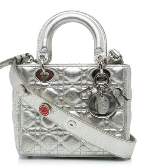 Dior★Dior Small Lambskin Cannage My Lady Dior Lucky Badges