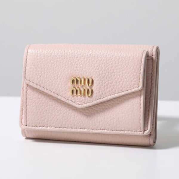 MIUMIU 三つ折り財布 5MH021 ADT7 ヴィッテロダイノレザー