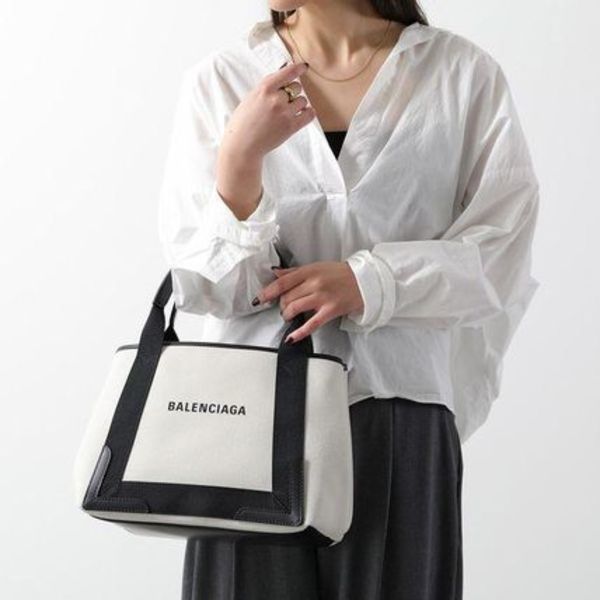 BALENCIAGA トートバッグ 339933 2HH3N NAVY CABAS S