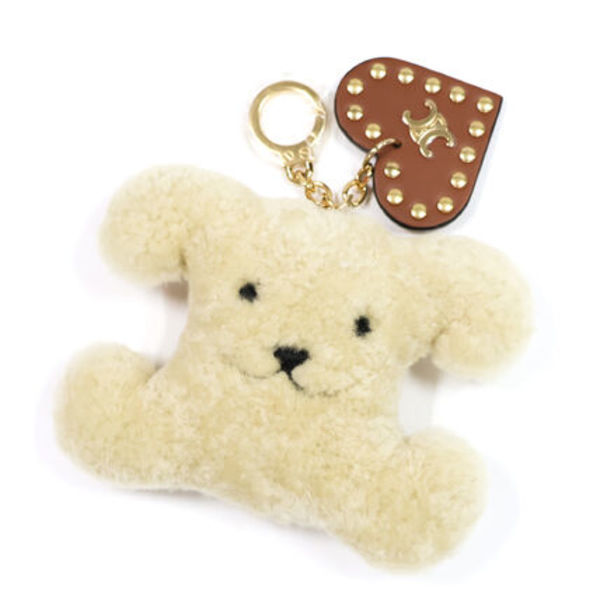 セリーヌ キーリング CELINE TRIOMPHE POM POM CHARM HEART