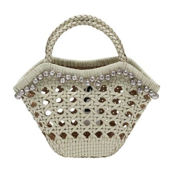 【関税込み】Lip Shopper Bag - Osoi - Raffia - White