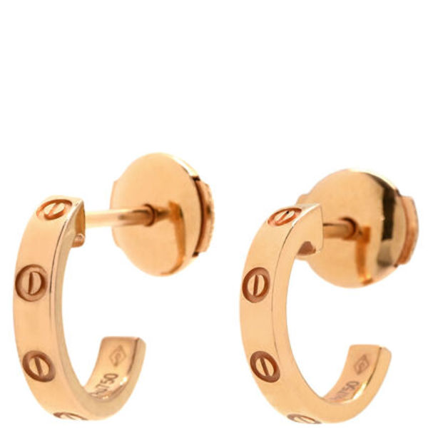 カルティエ ピアス ラブ LOVE フープピアス SM