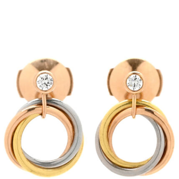 カルティエ ピアス トリニティ ダイヤ