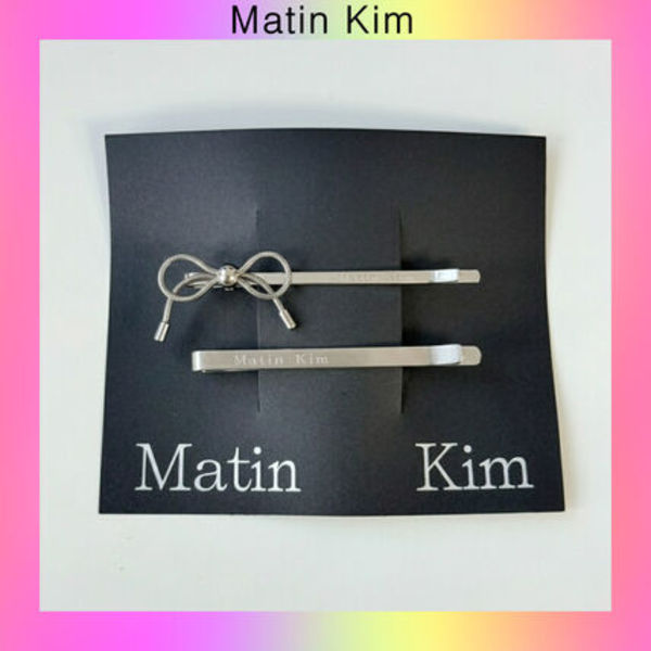 【Matin Kim】韓国★MATIN RIBBON BOBBY PIN SET (2個セット)