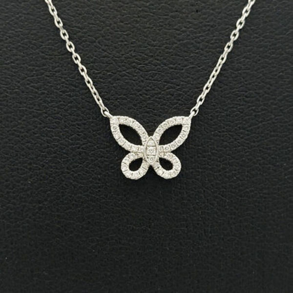GRAFF DIAMOND MINI BUTTERFLY SILHOUETTE NECKLACE