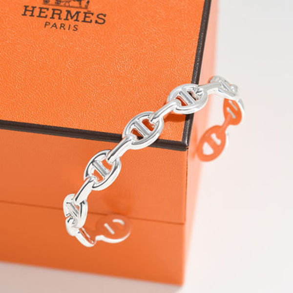 【国内即発】HERMES Chaine d'ancre Enchainee Bracelet MM