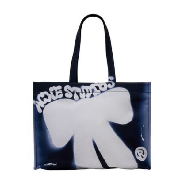 Logo Shopper Bag - Acne Studios - Cotton - Blue