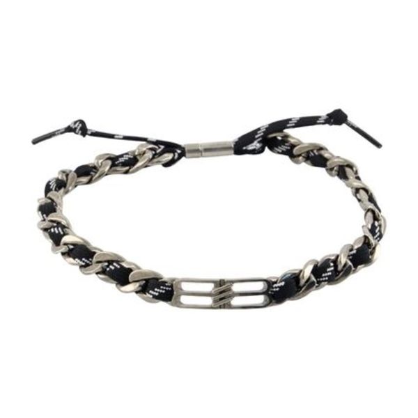 Bb Icon Lace Necklace M - Balenciaga - Metal - Black