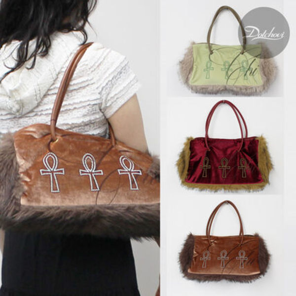 SCULPTOR Fluffy Slouch Velvet Bag HJ5D0180