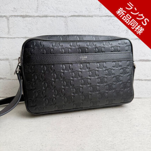 【新品同様】CELINEミディアムメッセンジャーバッグカーフスキン