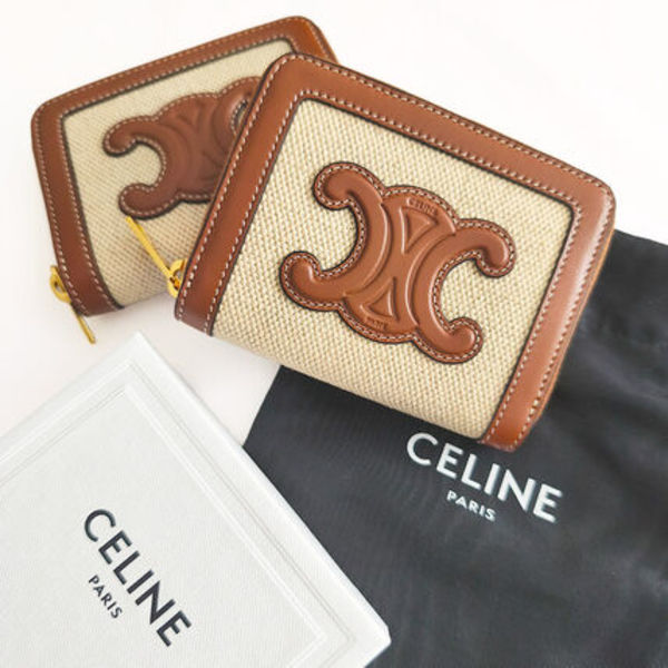 直営店買付 CELINE  コンパクト ジップウォレット トリオンフ