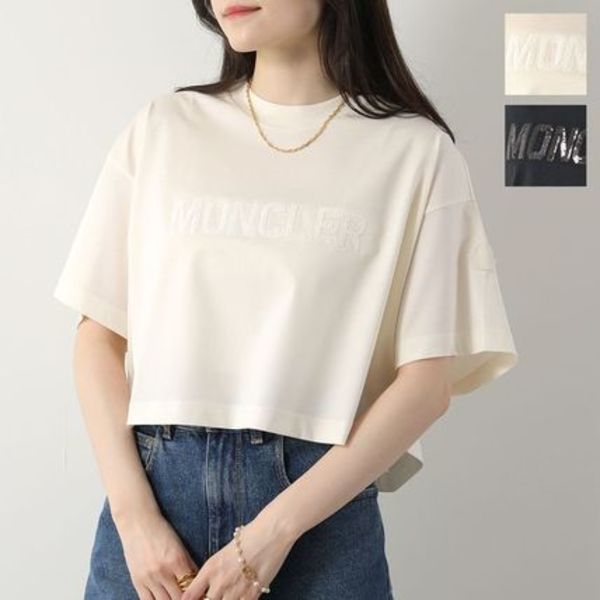 MONCLER Tシャツ 8C00031 89AJU スパンコールロゴ