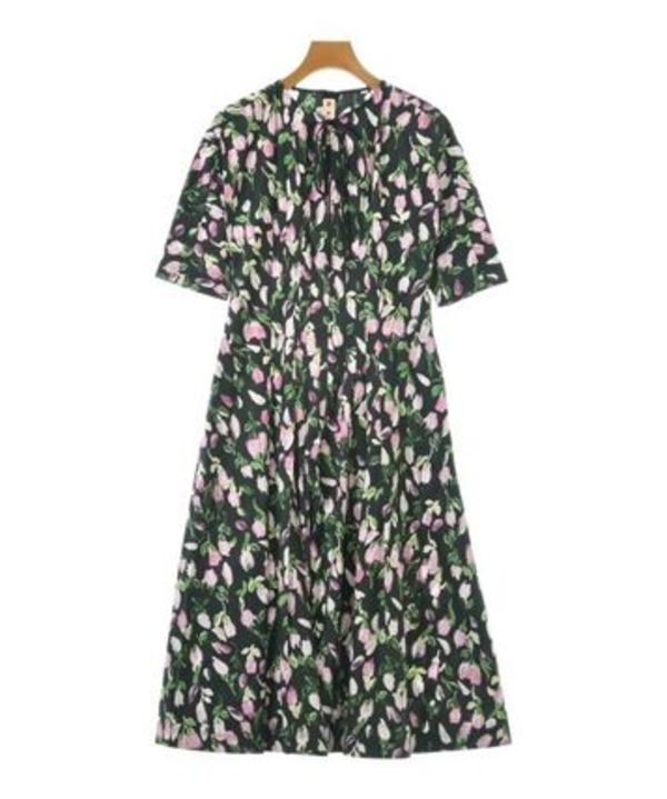 MARNI マルニ ワンピース 黒xピンクx緑(花柄) 2108425G0320