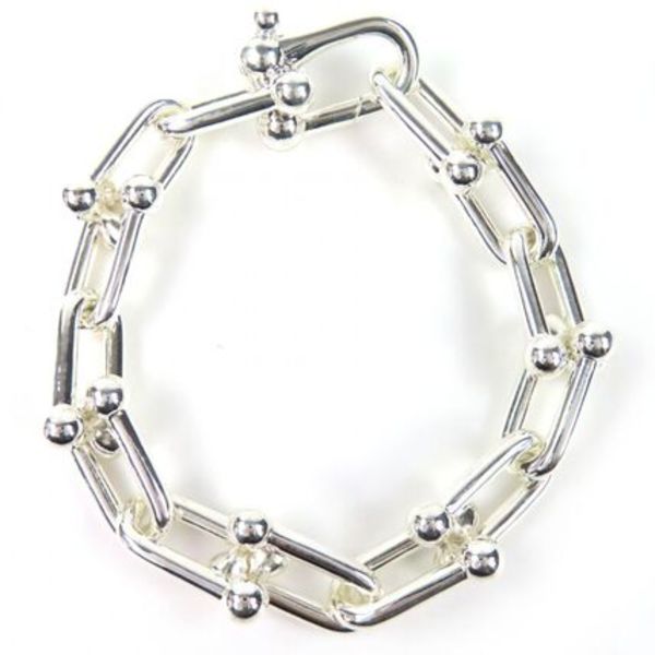 極美品 TIFFANY&Co. ハードウェア ラージリンク ブレスレット L