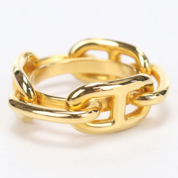 HERMES スカーフリング シェーヌダンクル ゴールド【ランク:S】