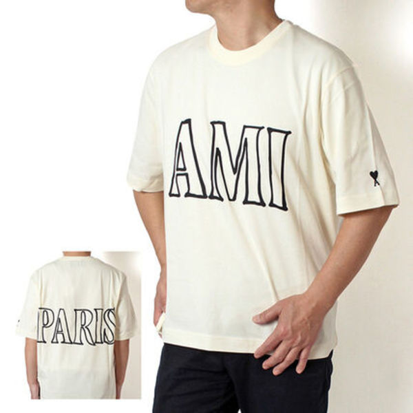 アミ アレクサンドル マテュッシ AMI コットンプリントTシャツ