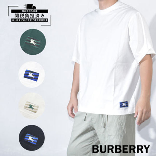 バーバリー Tシャツ 半袖 メンズ コットン ブランド BURBERRY