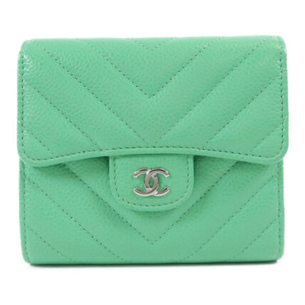 CHANEL Three-fold Wallet 三つ折り財布 カーフ(牛革)