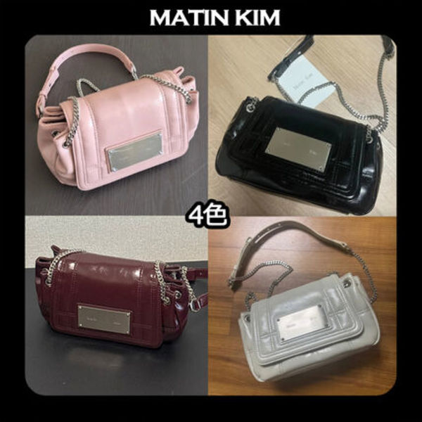 [Matin Kim] GLOSSY QUILTING SMALL CHAIN BAG