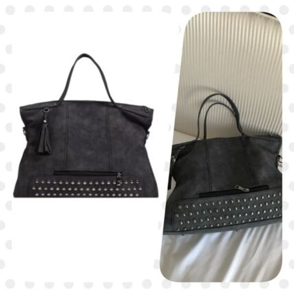★THEAIRTOWN★  stud big shoulder bag