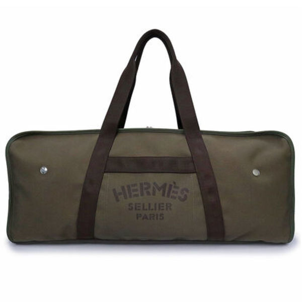 HERMES エルメス ボストンバッグ トラベル 旅行鞄 カーキ