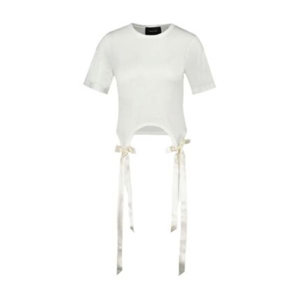 Bow Tails Easy T-Shirt - Simone Rocha - Cotton - White