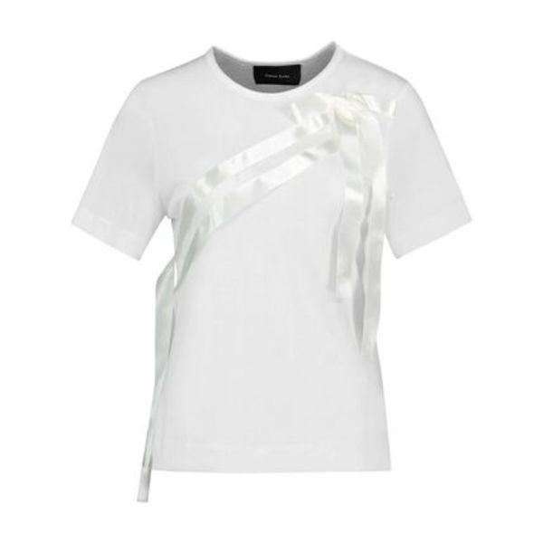 Bow Sash Easy T-Shirt - Simone Rocha - Lyocell - Ivory