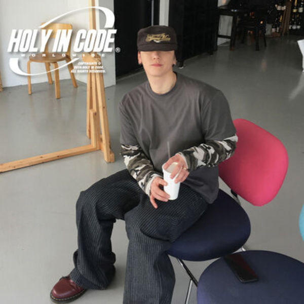 No.1596 camo layered T (3color)