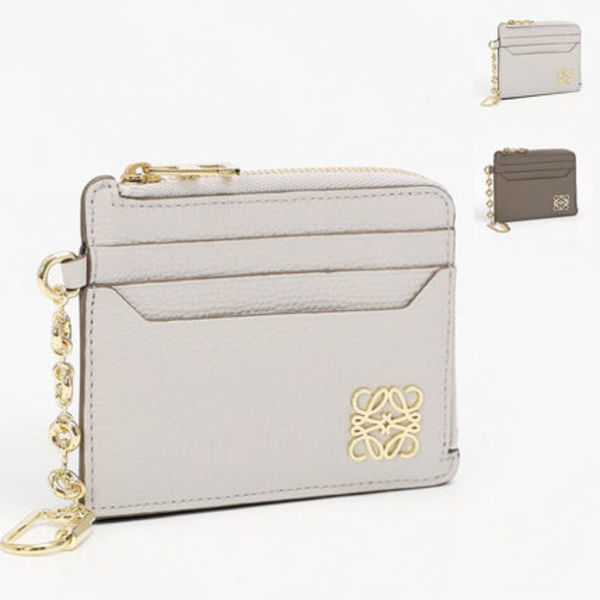 LOEWE アナグラム スクエア コインカードホルダー チェーン付き