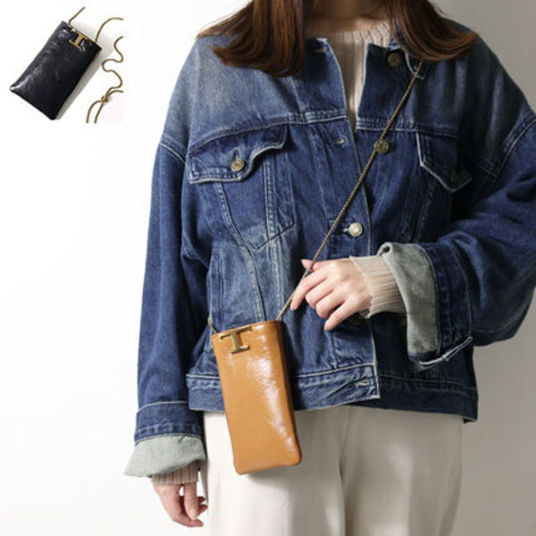TOD'S スマホショルダー Tタイムレス XAWTSR31300S01 レザー
