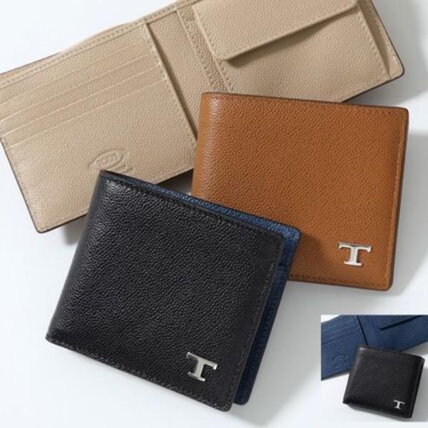 TODS 二つ折り財布 T TIMELESS XAMTSYBB300UZO 小銭入れあり