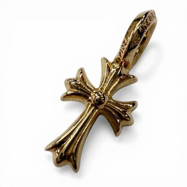 極美品 CHROME HEARTS STACK CH CROSS V2 ペンダントトップ 22K
