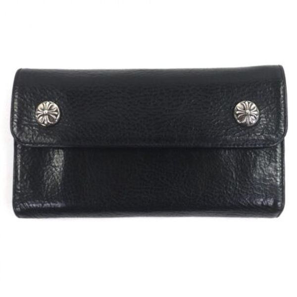美品 CHROME HEARTS ウェーブ 長財布 レザー