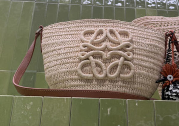 LOEWE☆ラフィア カーフスキン エクリプスバッグ