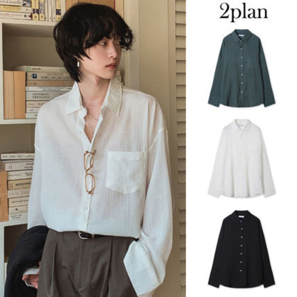 【2plan】Frey Wrinkle Overfit Shirt