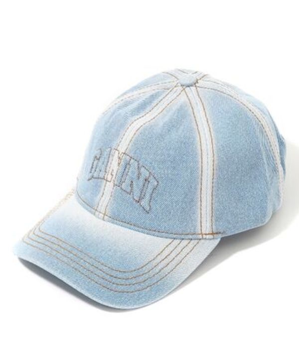 GANNI| (Washed Denim Cap (A6919 676))