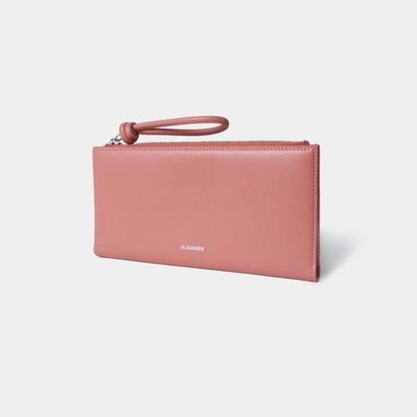 送料関税込★JIL SANDER★ロゴ 折りたたみ 長財布★ピンク