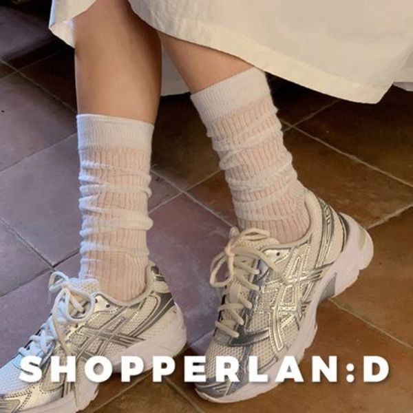 RA See-through Rib Long Socks (3color)